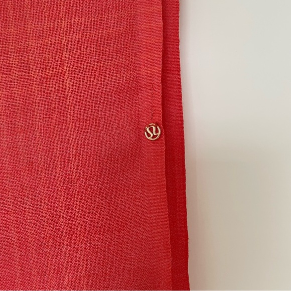 Lululemon Mudra Scarf, Atomic Red / Plum Peach, One Size - Picture 5 of 8